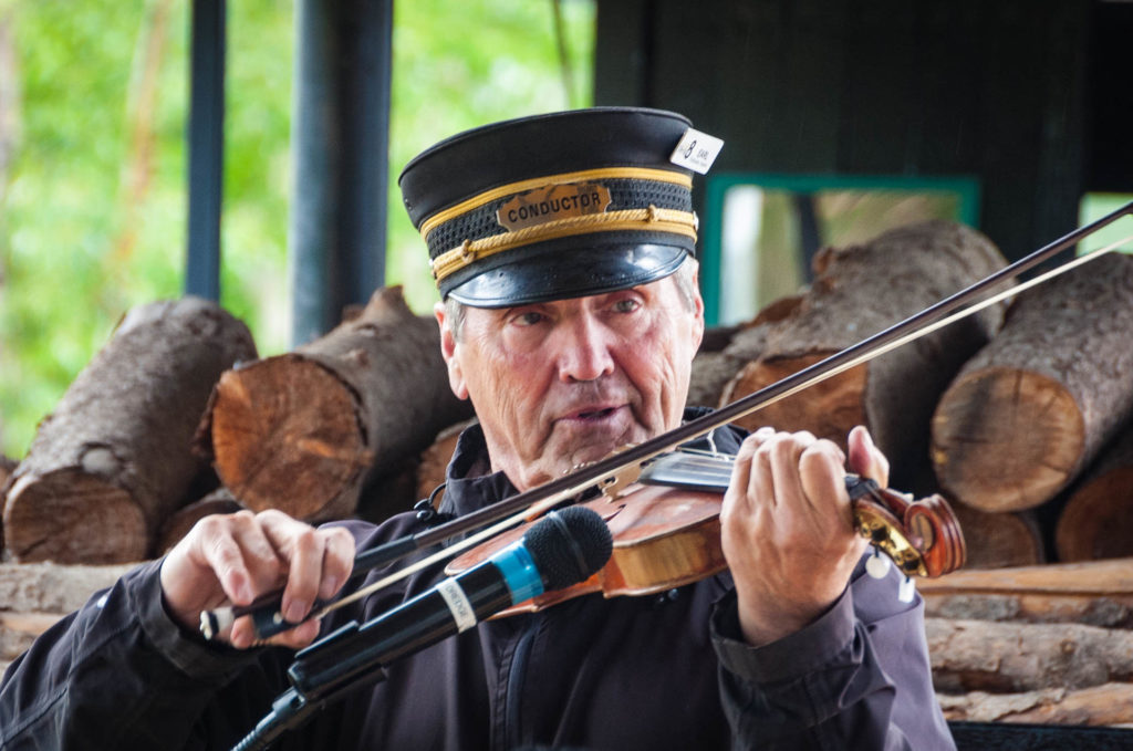 Coldstream Dredge - train tour conductor and entertainer