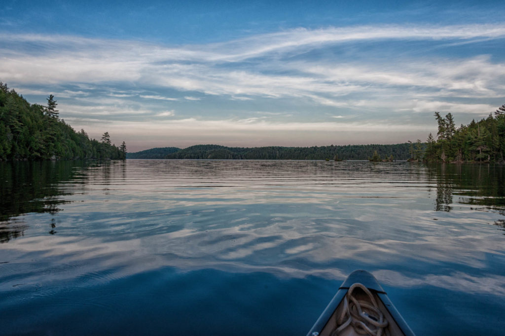 Evening paddle on Ralph Bice Lake