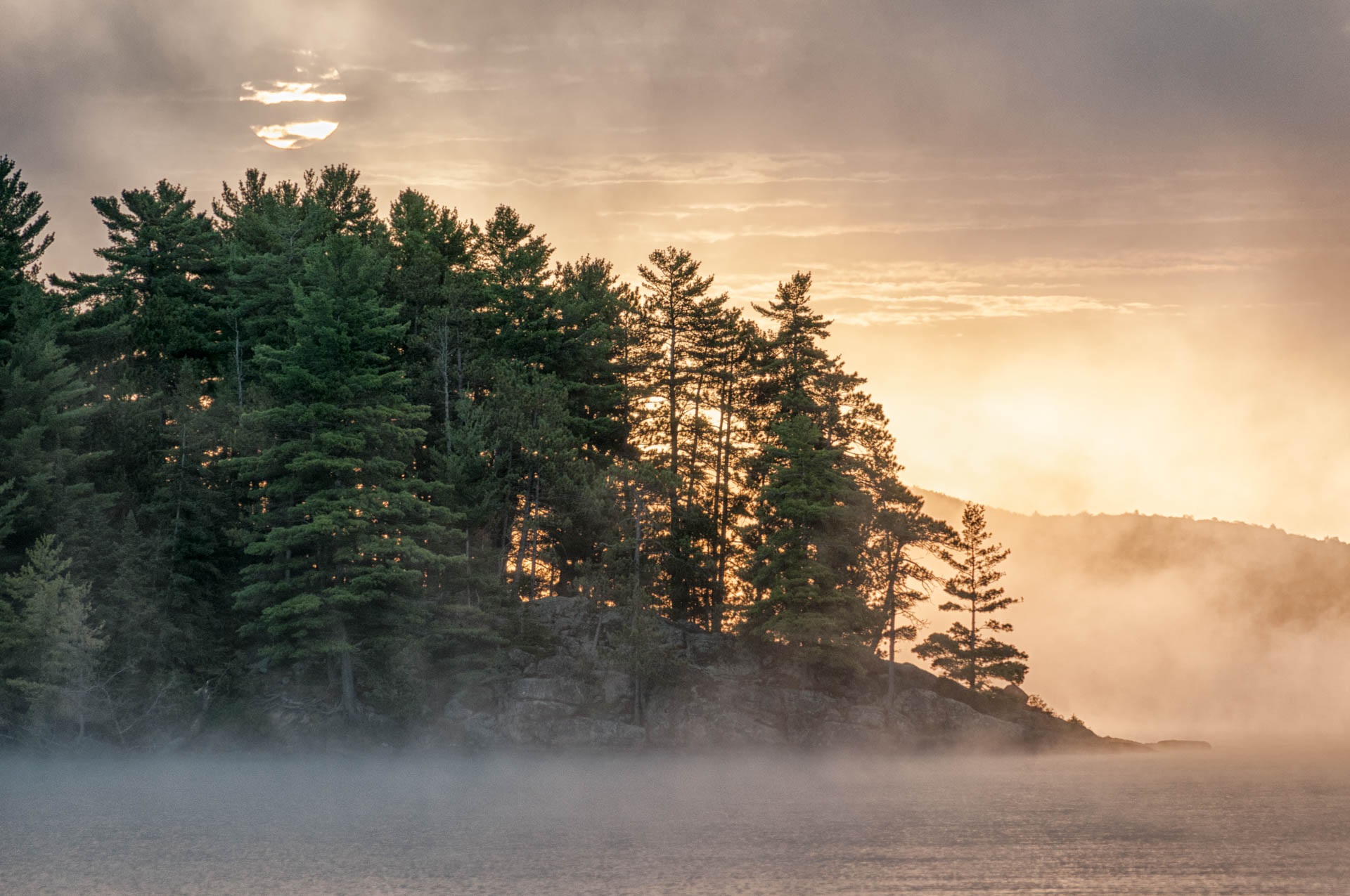 Morning Mist on Lake of Two Rivers