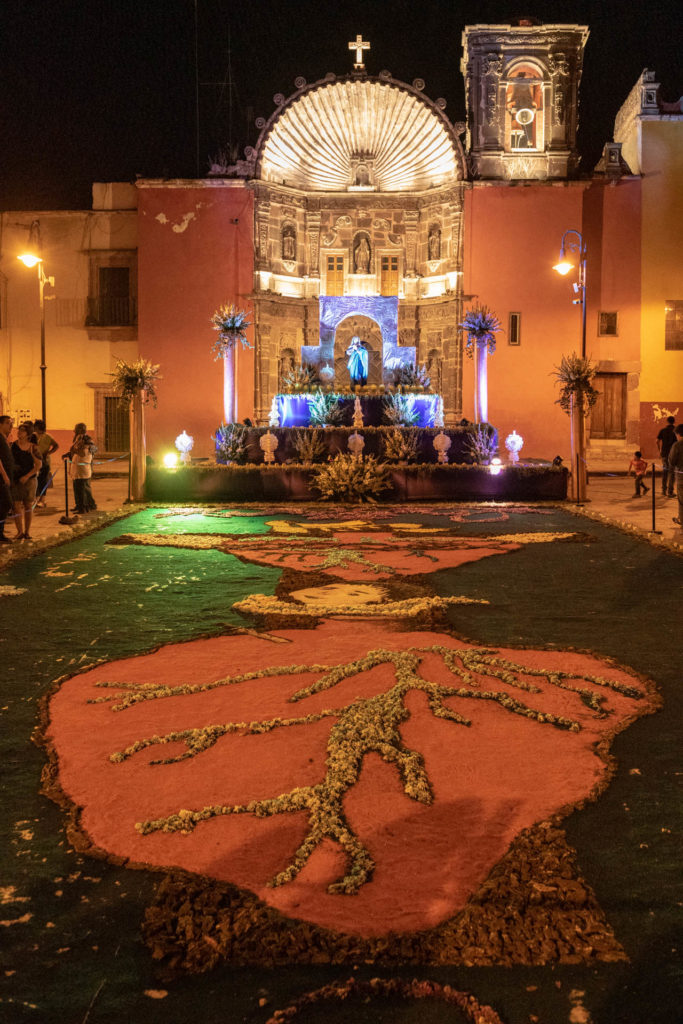 Outdoor altar celebrating Our Lady of the Sorrows – Nuestra Señora de los Dolores