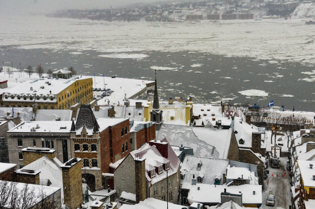 Overlooking the Lower Town and St Lawrence River