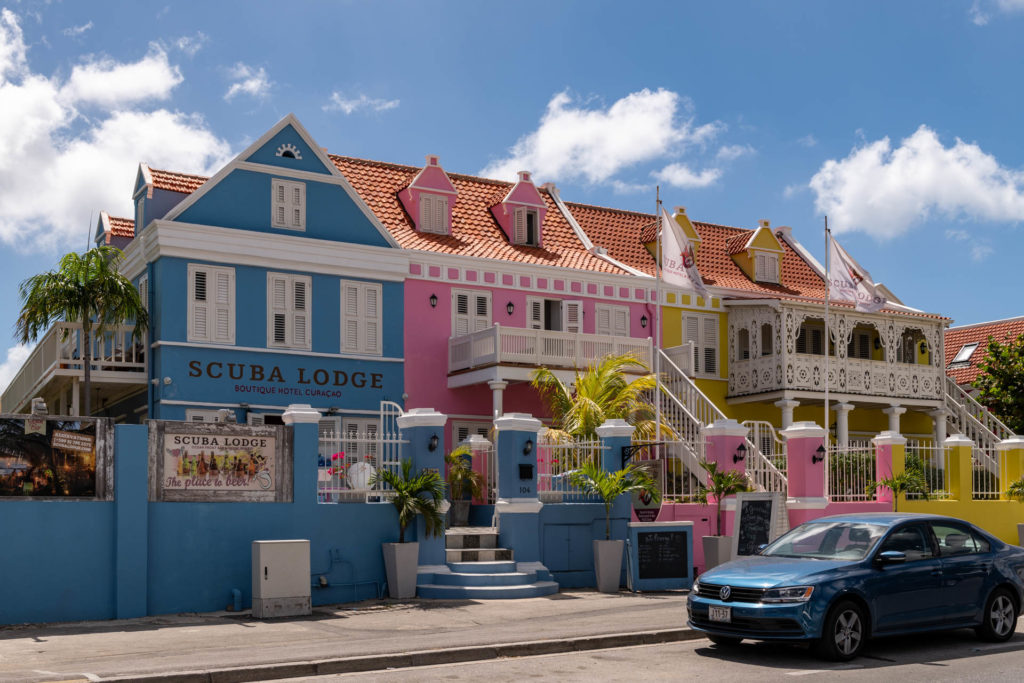 Restored homes along the coast in Willemstad