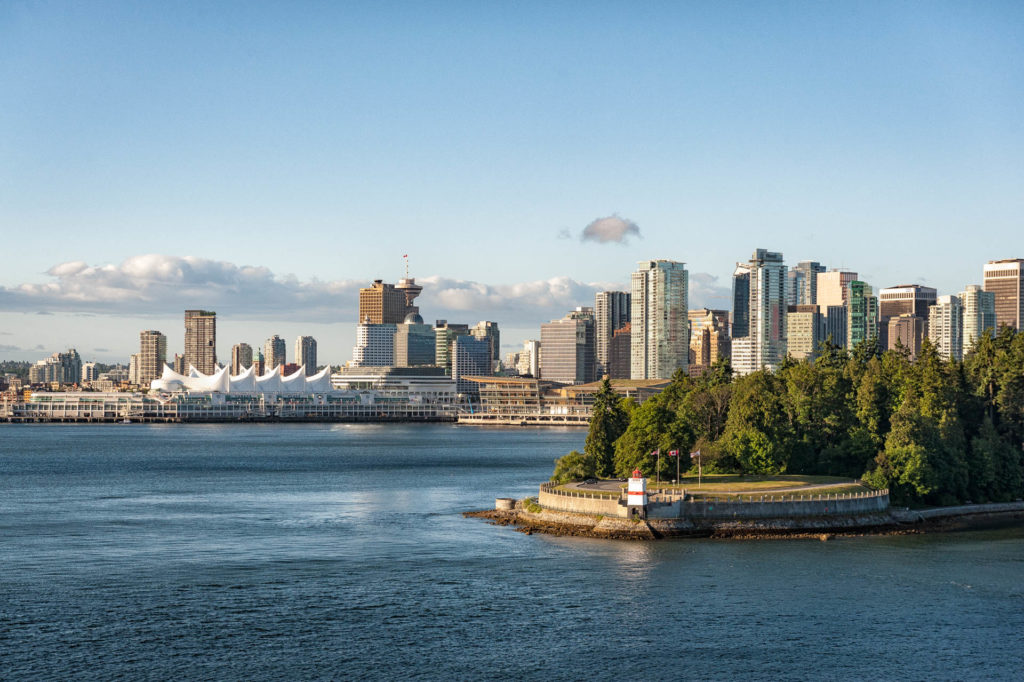 Stanley Park, Vancouver Harbour and the Cruise Ship Terminal
