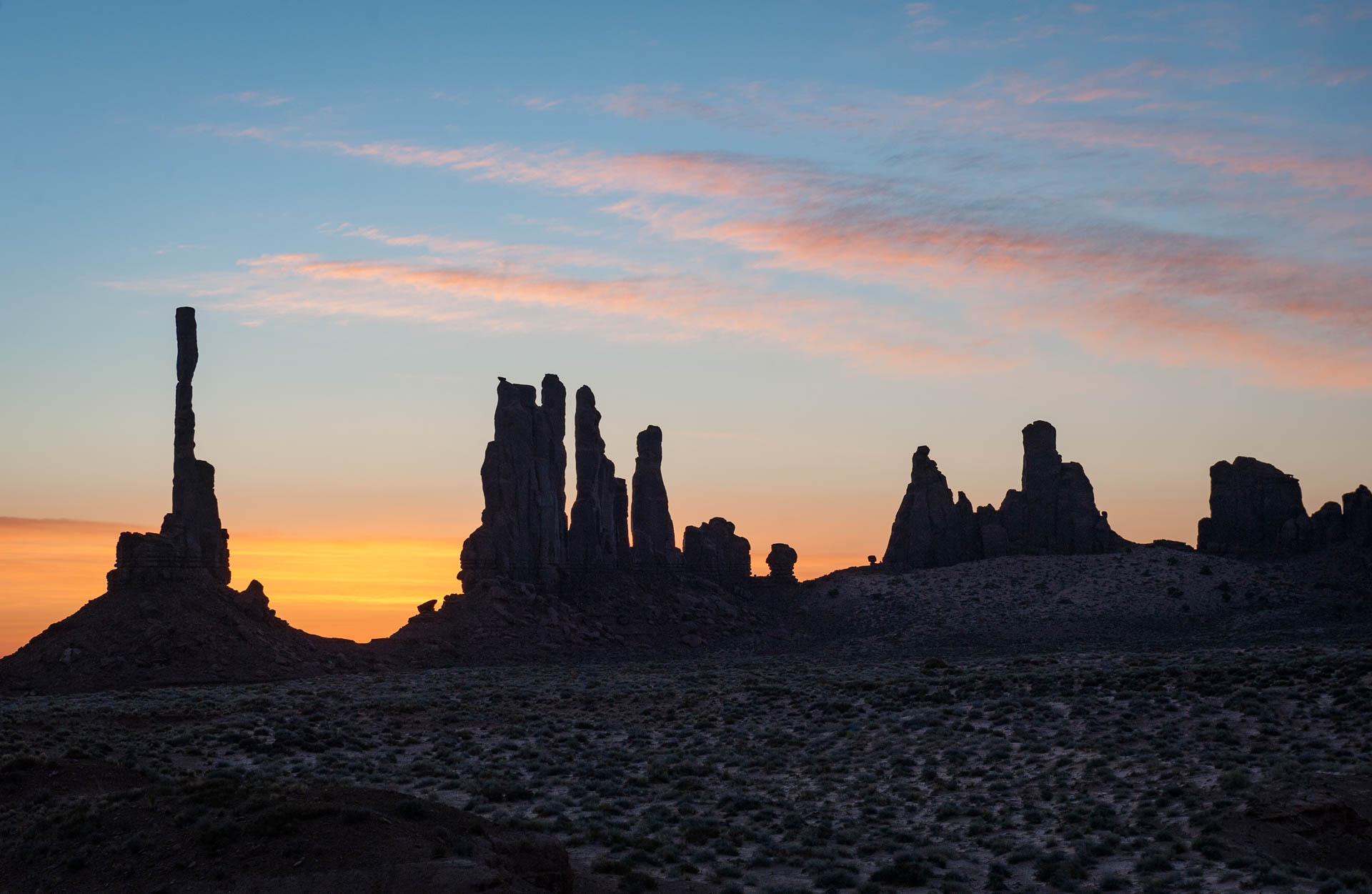 Sunrise at Monument Valley