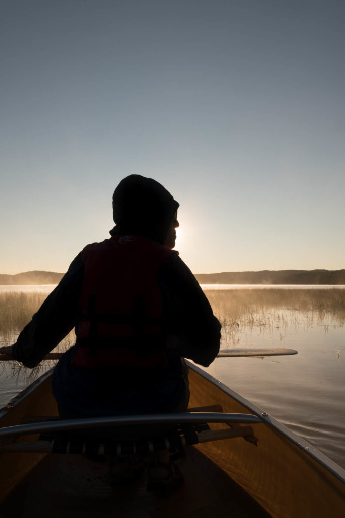 Sunrise paddle on Manitou Lake