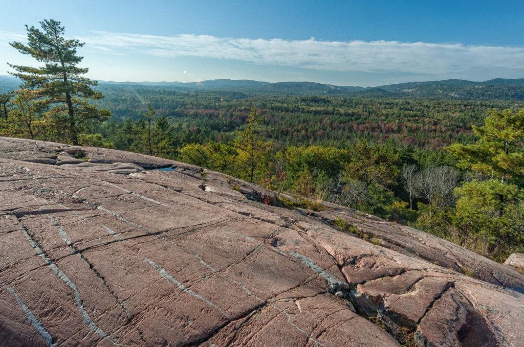 View of the La Cloche Mountains from the peak of the Granite Ridge Trail