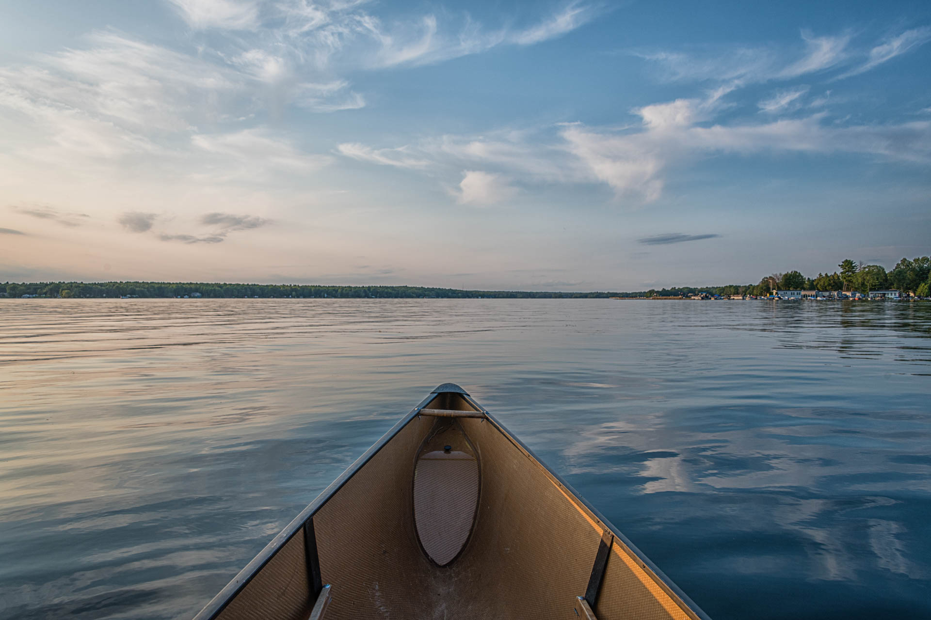 Evening paddle on Buckhorn Lake
