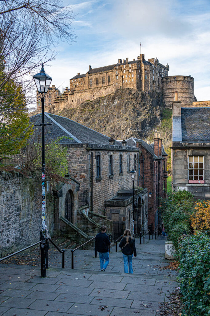 View of Edinburgh Castle from the Vennel Viewpoint