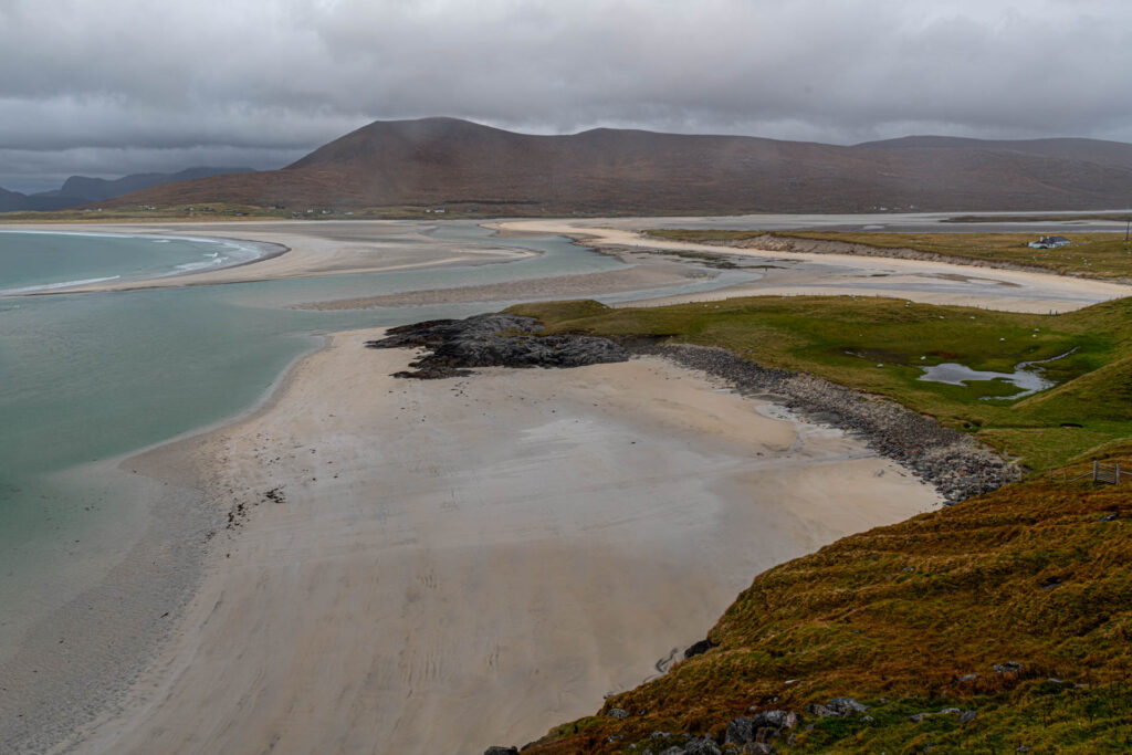 View of Seilebost beach from above, Isle of Harris