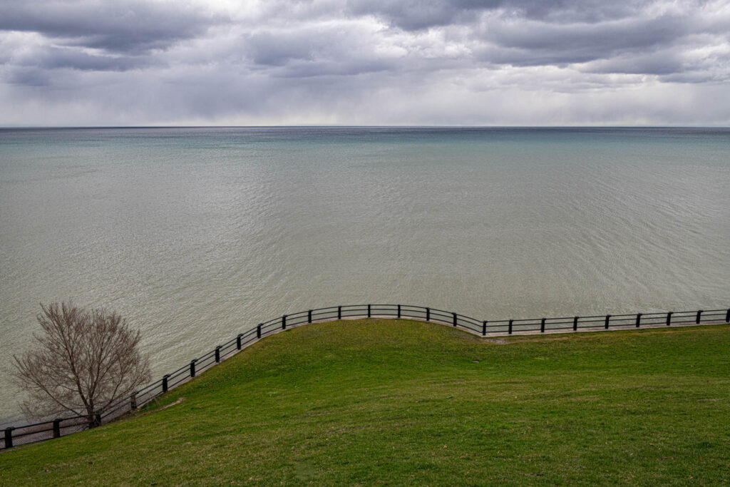 Lake Ontario as viewed from the RC Harris Filtration Plant