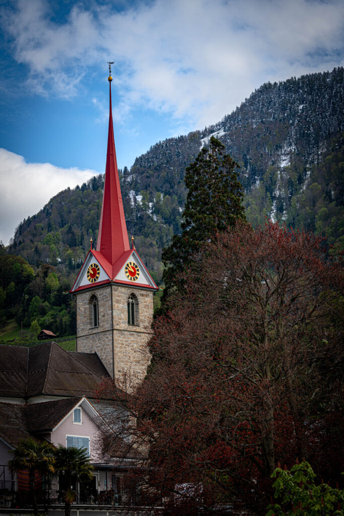 Parish Church St. Maria in the village of Weggis on Lake Lucerne