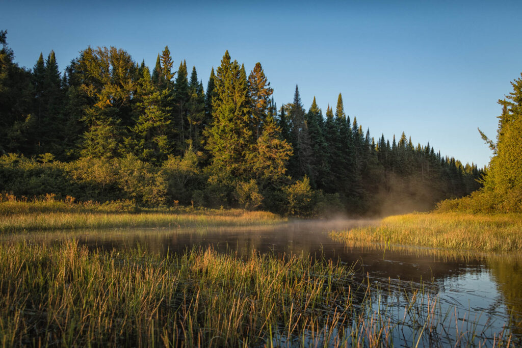 Sunrise paddle on Manitou Lake