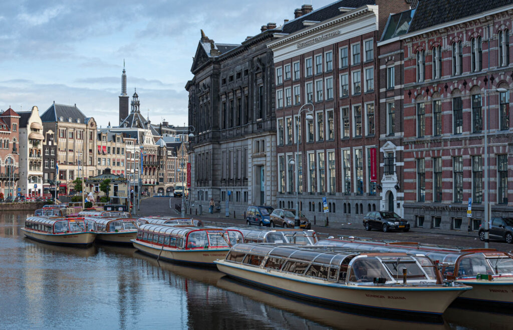 Tour boats on the canal