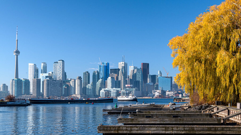 View of the Toronto skyline from the Toronto Islands