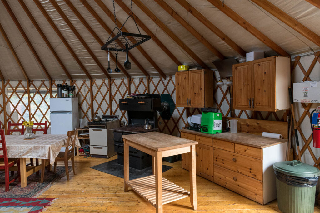 Interior of yurt at Sky High Wilderness Ranch | Focus On Mee | Robert Mee