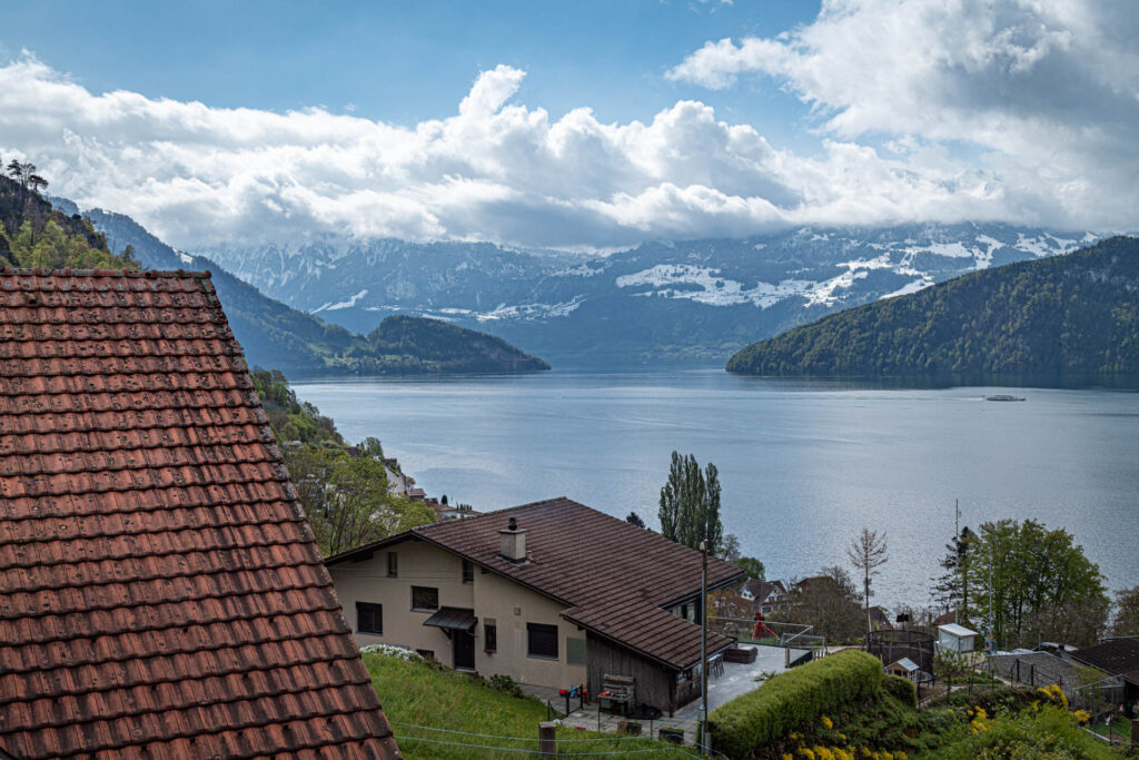 View of Weggis on Lake Lucerne from the Cable Car on Rigi Mountain | Focus On Mee | Robert Mee