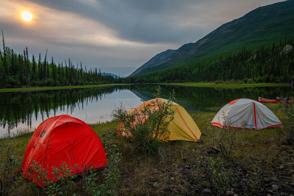 9:15pm at the campsite on Oxbow Lake