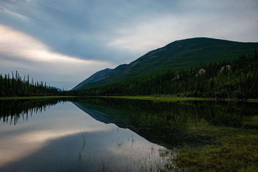 9pm view of Oxbow Lake from our campsite