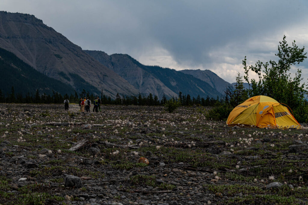 Heading out for a pre-happy hour/dinner hike after setting up camp for the night at Fossil Fan Camp