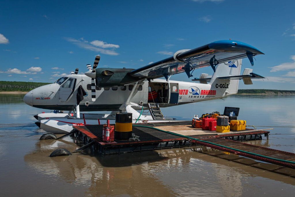 Loading the gear into the Twin Otter