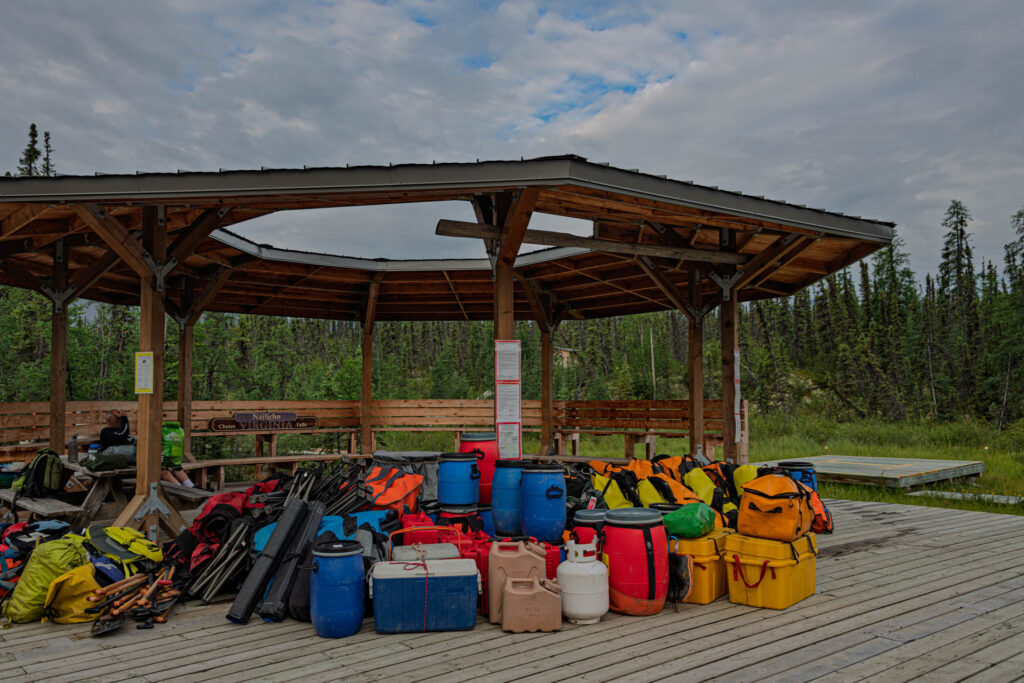 Waiting for the Twin Otter and Beaver to take us back to Fort Simpson
