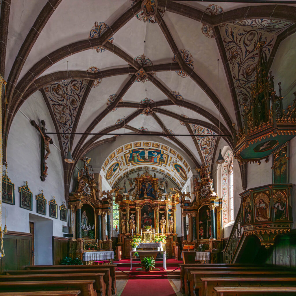 Interior of Santa Maddalena/St. Magdalena Church - Val Gardena