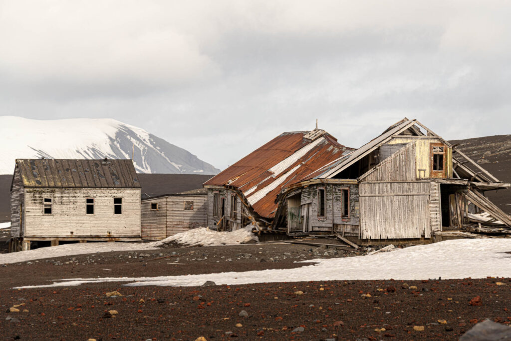 British scientific station house (Biscoe House) Deception Island
