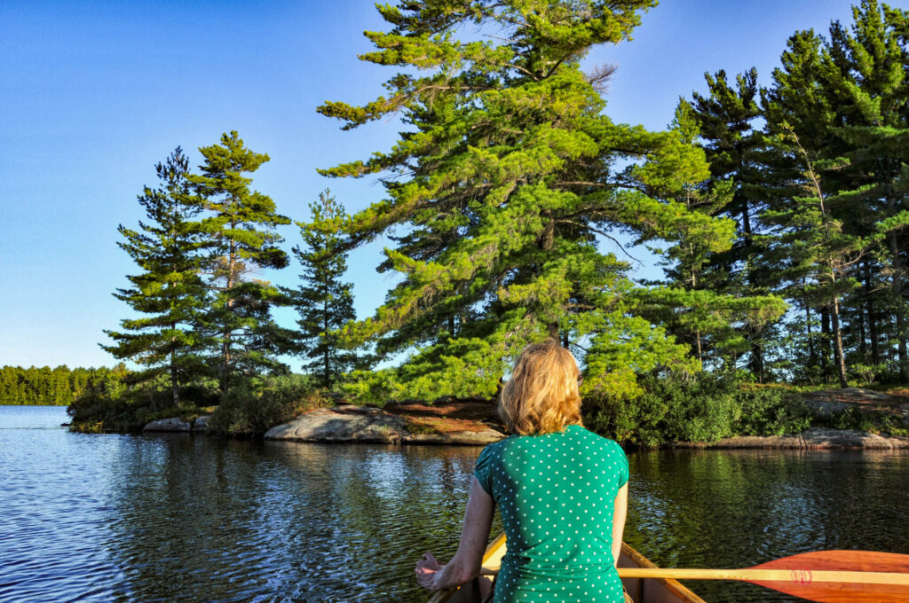 Evening paddle on Wolf Lake