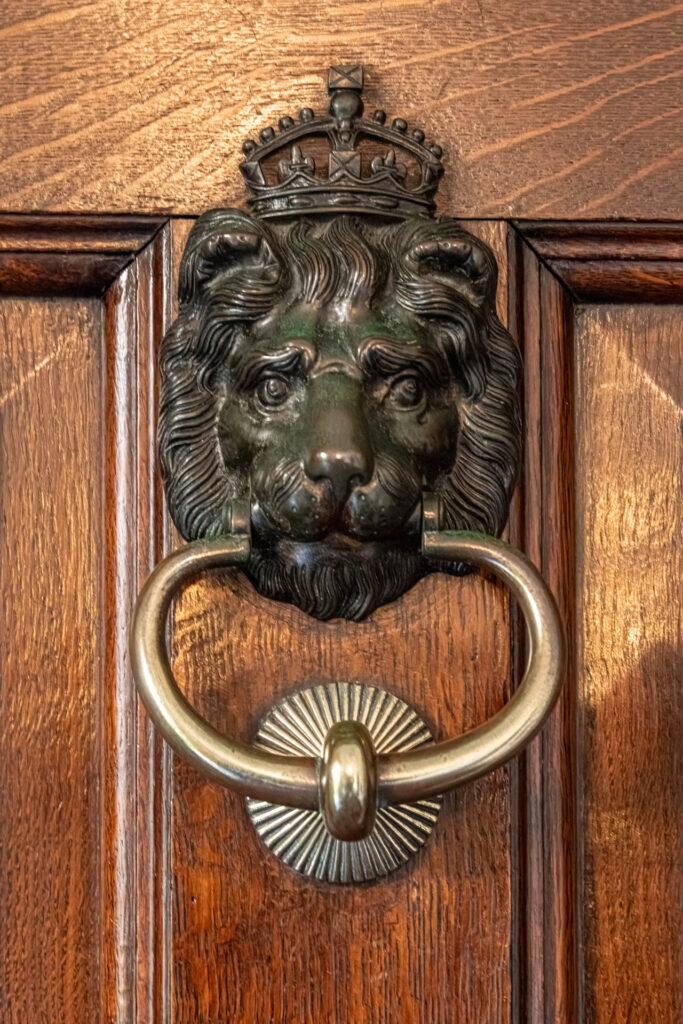 Entrance door to the upper rooms of Holyrood Palace