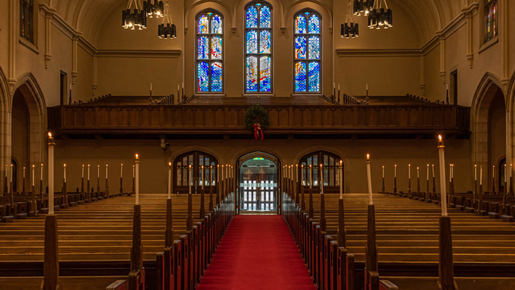 The candles are installed and lit...