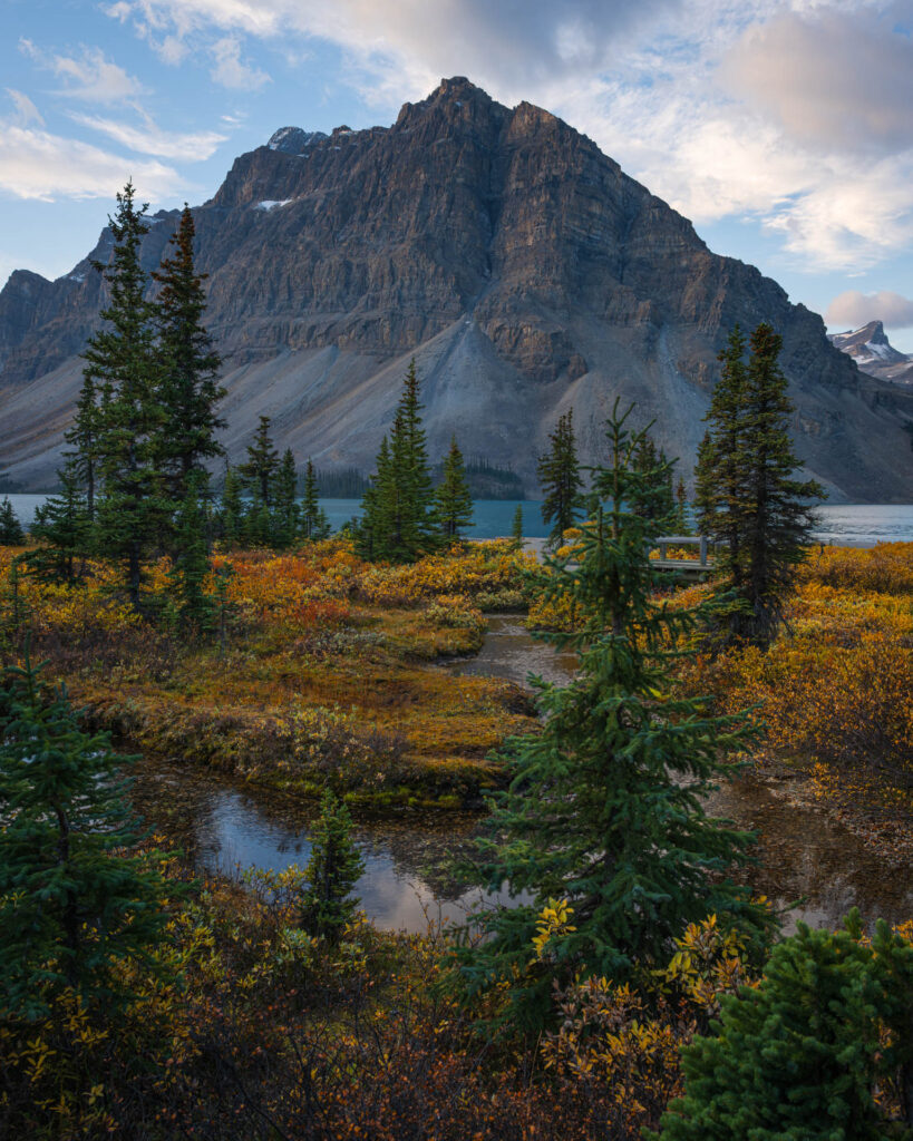Bow Lake and Crowfoot Mountain