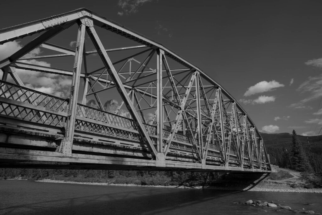 Bridge over the Bow River at Castle Mountain