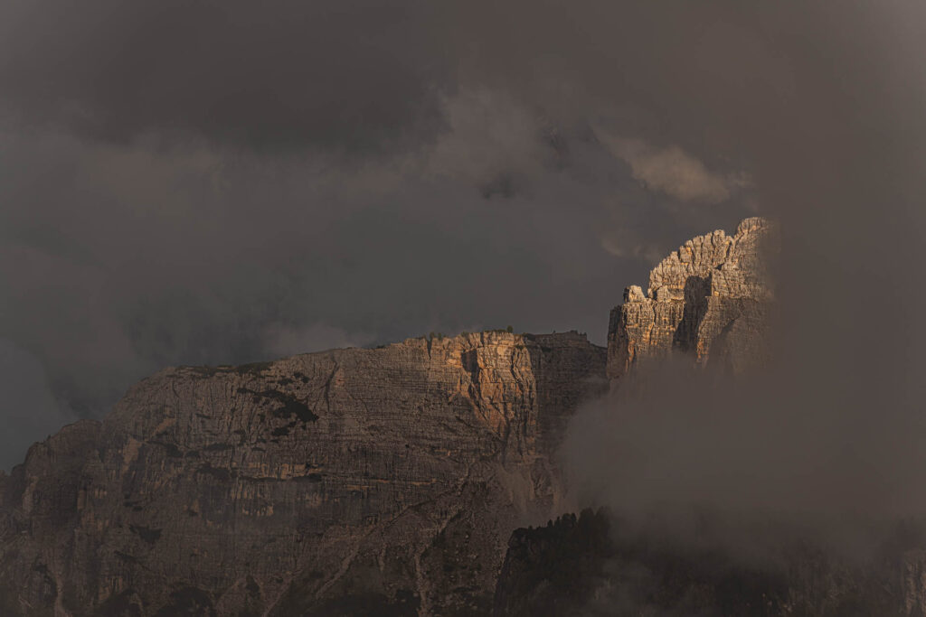 Cinque Torri from the Rifugio Scoiattoli