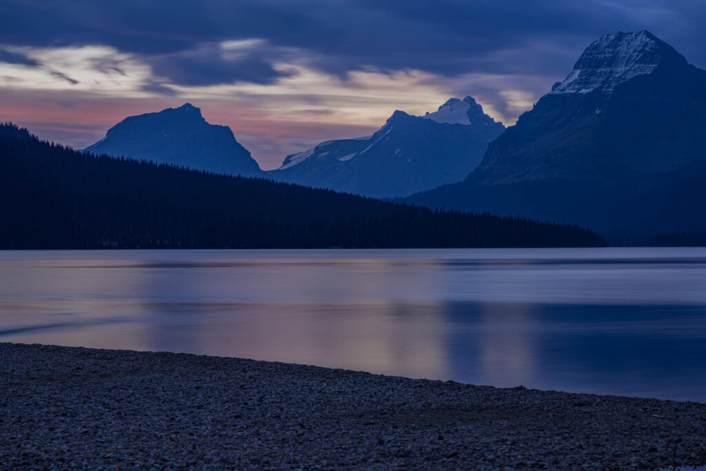 Early morning view at Bow Lake