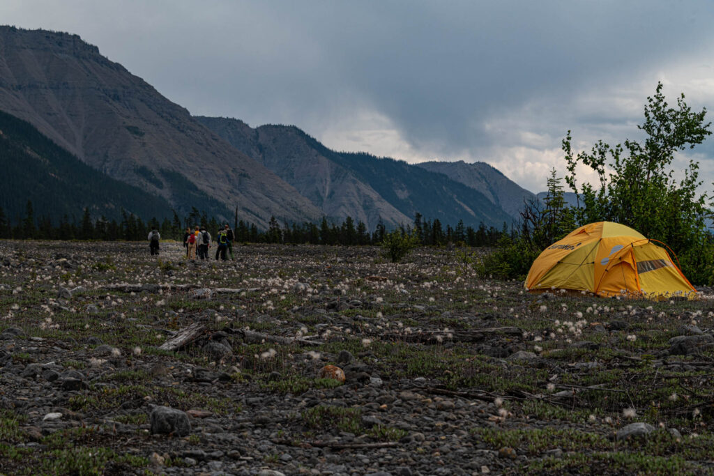 Heading out for a pre-happy hour/dinner hike after setting up camp for the night at Fossil Fan Camp