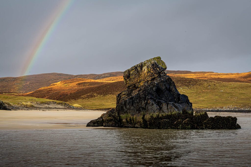 Rainbow over Garry Beach @ Tolsta, Isle of Lewis