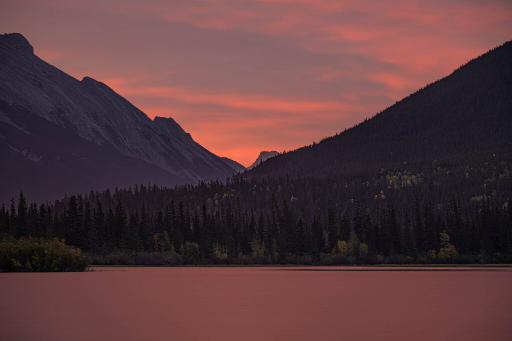 Sunrise at Vermillion Lakes